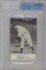 JSA Certified 1974 TCMA Auto Series Lefty Gomez #32 Encased by BGS Auto HOF 0q3