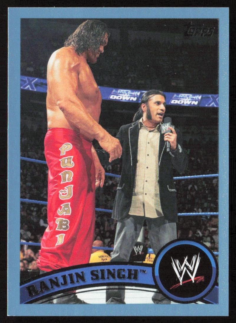 2011 Topps WWE Blue #/2011 Ranjin Singh #16