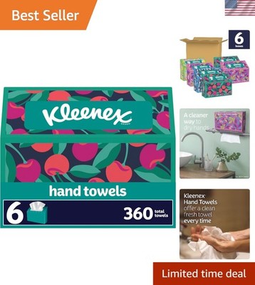 Kleenex Disposable Hand Towels: 6 Boxes of 60, Cloth-Like Softness & Absorbency
