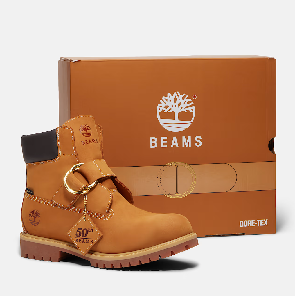 beams 別注 Timberland Authentic 3eye 6.5 NIB Men's Timberland x BEAMS Buckle Boot with GORE-TEX Wheat WP