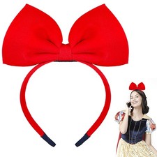 Red Bow Headband Red Bowknot Headband for Women Gril Christmas Halloween Cosp...