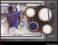 2023 Topps Museum Primary Pieces Seiya Suzuki QUAD GAME-USED JERSEY 68/99