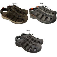 Eddie Bauer Men's Lightweight  Bungee Laced Cedar Water Sandal