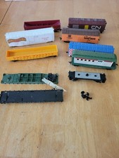 Lot of 9 Vintage Train Cars Mixed Freight Rolling Stock Parts Repair