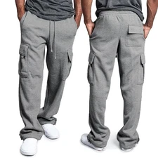 Men's Pants Cargo Sweatpants Pro Club Trousers Tracksuit Bottoms Jogging |