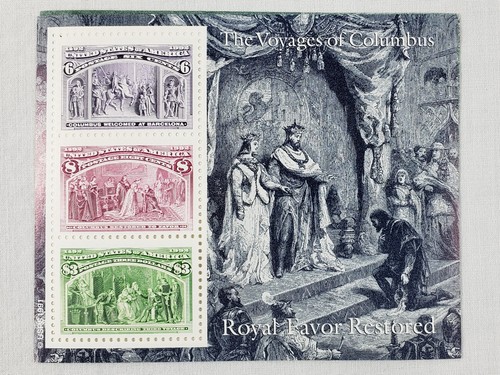 Columbus Voyages of Columbus 1991 conjunto de 6 mini hojas 16 estampillas de USPS MNH/VF/XF - Imagen 8 de 9