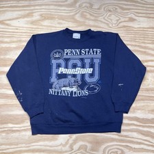 Vintage 90s Penn State Nittany Lions University Navy Blue Sweatshirt Sz Large
