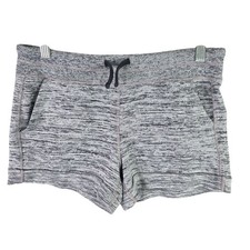 Girls Athleta Heather Gray Pull On Sweat Shorts Drawstring 3.5" Inseam XL 14