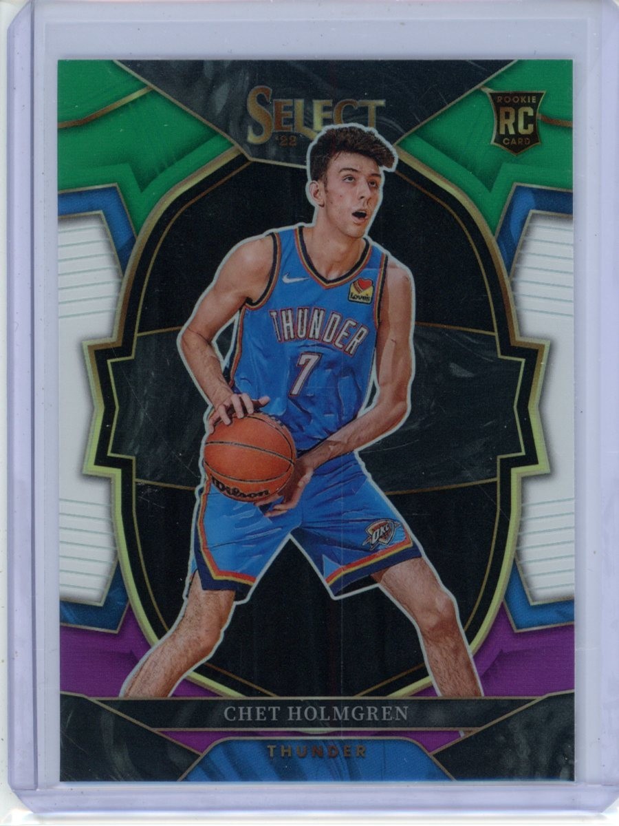 CHET HOLMGREN RC 2022-23 Panini Select - Concourse #83 Green White Purple Prizm