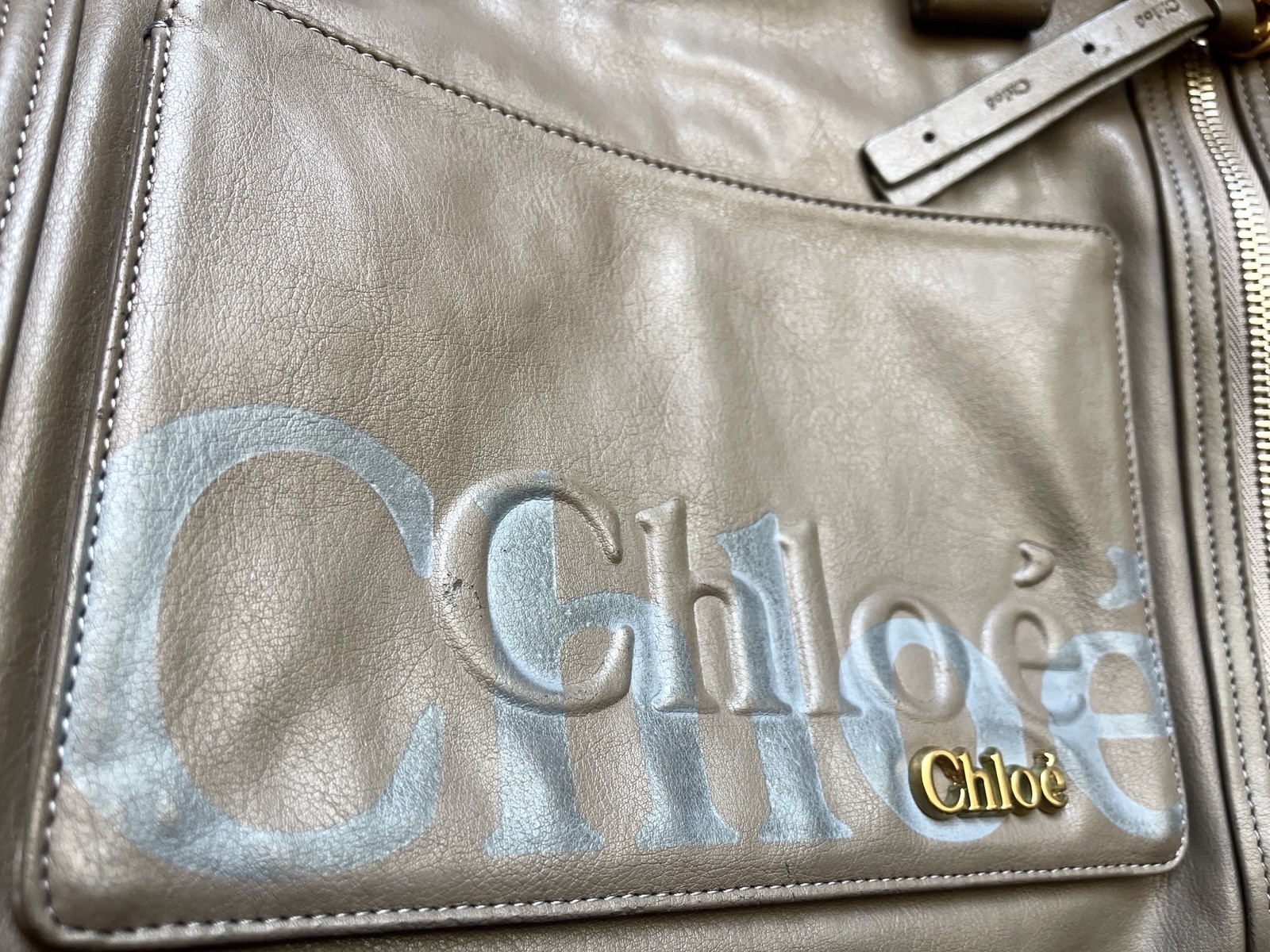 Authentic Chloe Tan Eclipse Commuter Leather Tote… - image 6