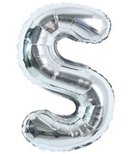 40 Inch Large Silver Letter S Balloons Helium Balloons,Foil Mylar Big Letter ...