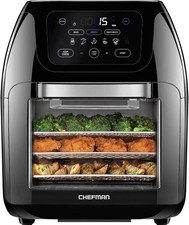 Freidora de aire digital multifuncional CHEFMAN 10QT + deshidratador asador (caja abierta)