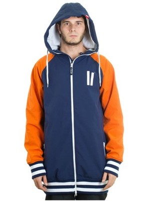 Planks Reunion Ride In Triple Layer Ski Snowboard Jacke blau/orange S 40''
