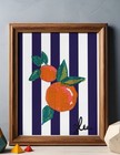 Acrylic Original One of a Kind Oranges Mini Art Card- Striped Fruits Collection — photo 5