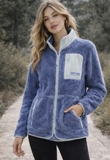 Rip Curl Sherpa Fleece Jacket Blue Full Zip C...