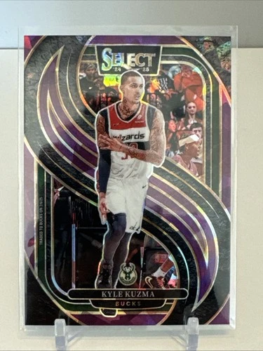 2024-25 Panini Select KYLE KUZMA Premier Level Purple Ice Prizm # /99 Bucks 106