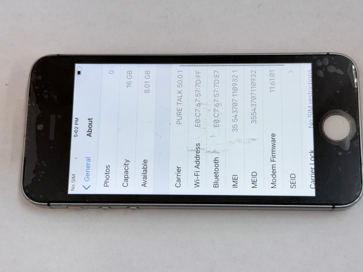 UNLOCKED Apple iPhone SE 16GB 4G LTE Smart Cell Phone / T-Mobile