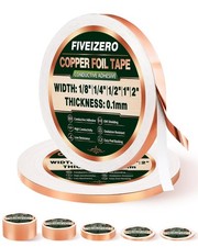 Copper Foil Tape, 2 Rolls, 1/4 Inch x 82 FT  Dual Conductive Adhesive, 0.1mm Th