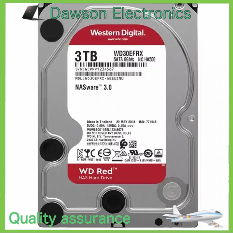 Western Digital WD30EFRX 3TB SATA 5400RPM 3.5" Internal NASware HDD Hard Drive