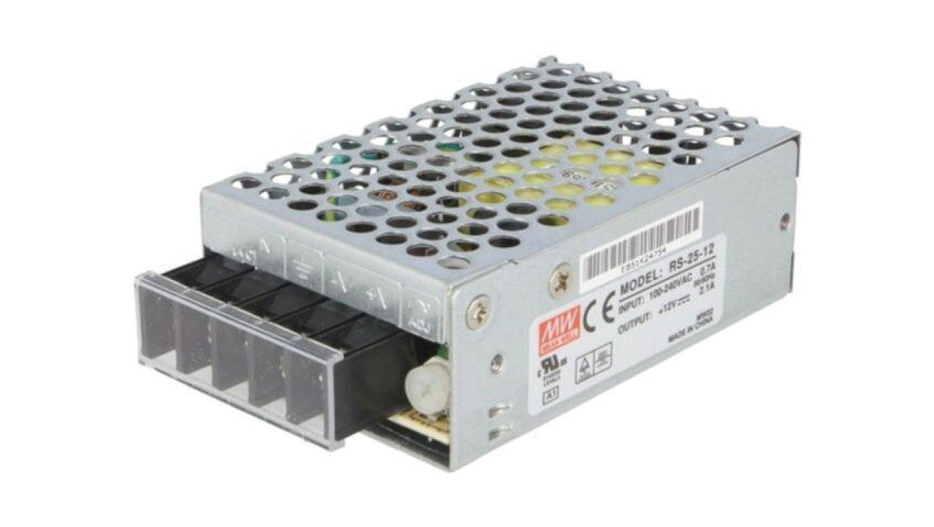 Switching power supply, for installation, modular, 25W RS-25-12