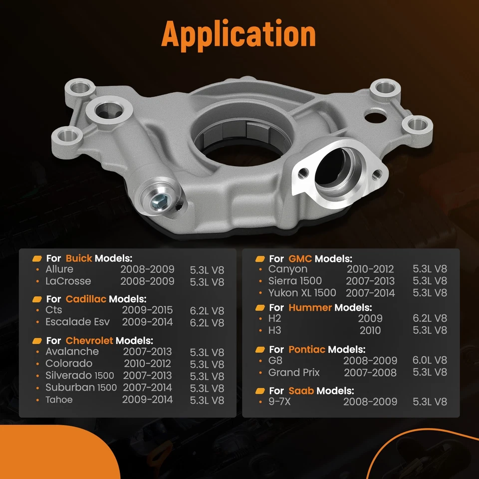 Bomba de aceite 10355HV para Cadillac CTS Escalade 6,2 L V8 2007-2015 alto rendimiento Foto 3 de 4