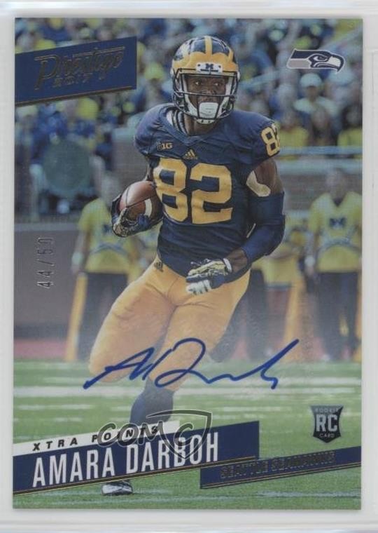 2017 Prestige Xtra Points Gold Signatures 44/50 Amara Darboh Rookie Auto RC a2w