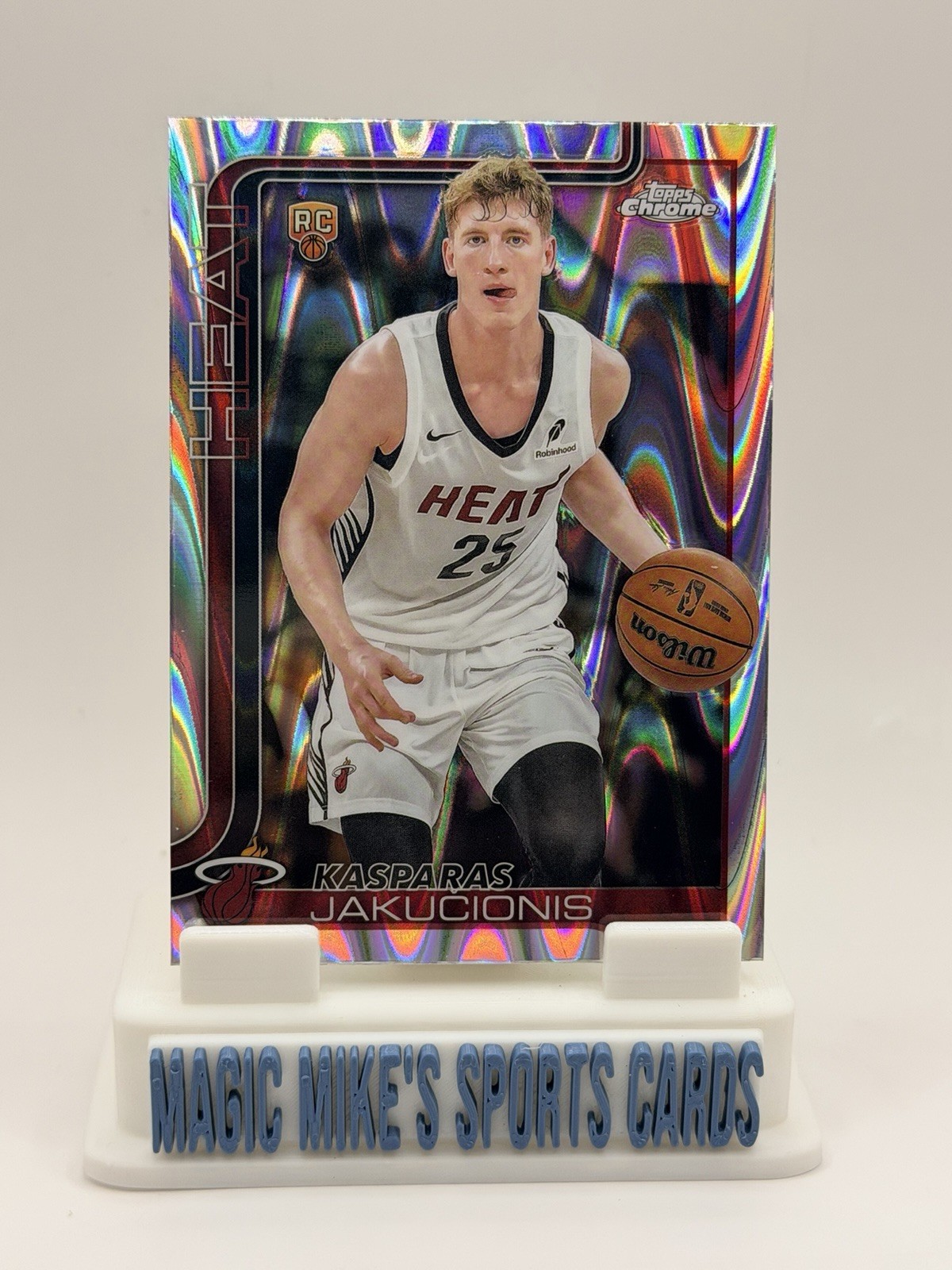 Kasparas Jakucionis 2025-26 Topps Chrome #270 RayWave Refractor SP RC Bulls