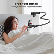 Gooseneck Cell Phone Holder, Universal 360 Flexible Phone Stand Lazy Bracket ...