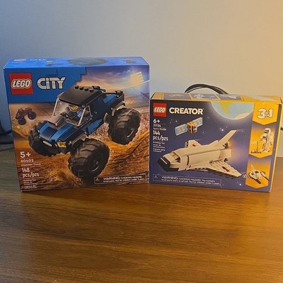 LEGO Monster Truck 60402  & Space Shuttle Creator 31134 (292 pieces) SEALED