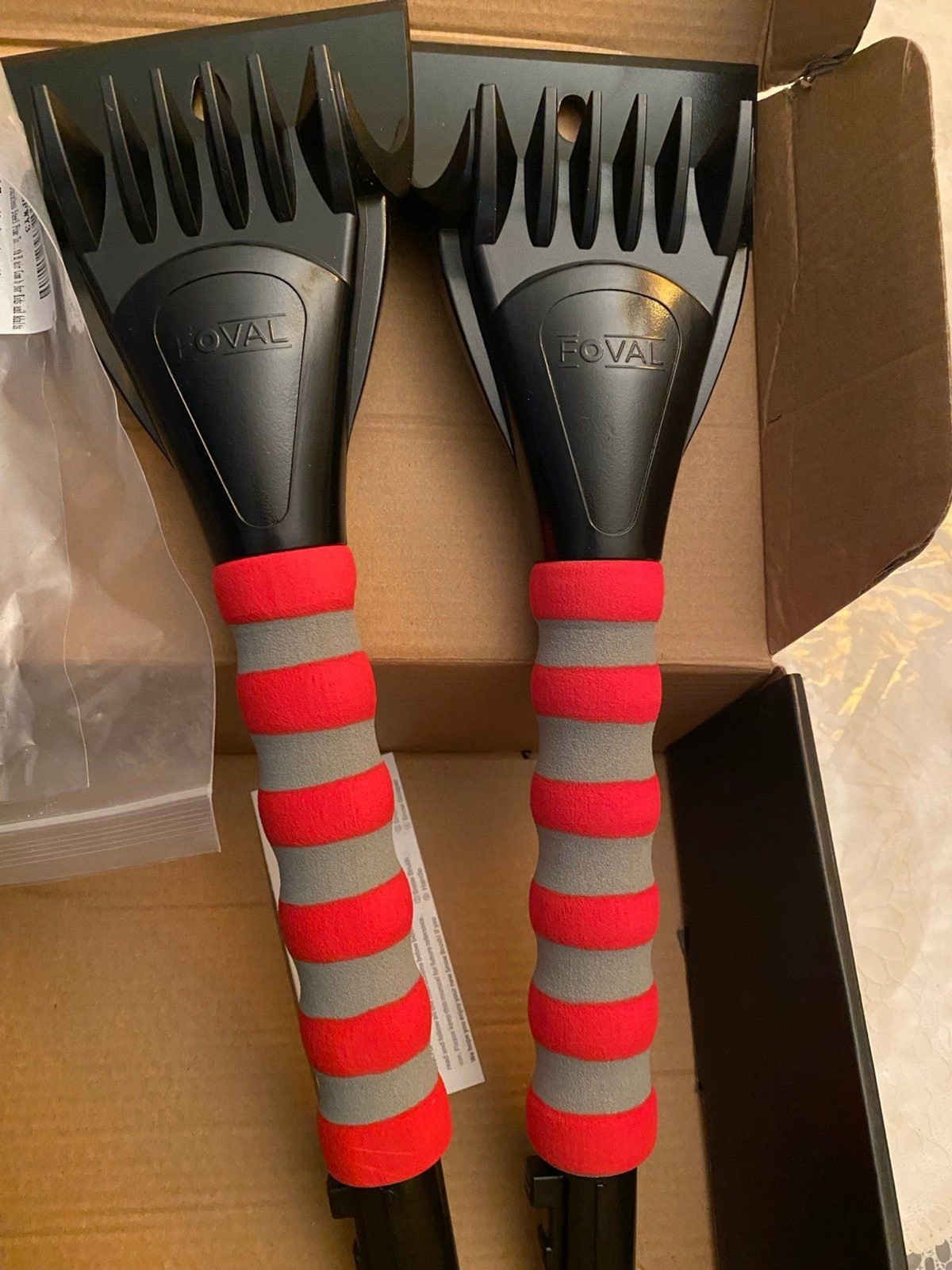 Foval multifunctional detachable snow scraper 2 pack brand new in box scratch re