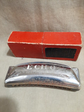 Hohner Germany ECHO Harmonica Key G w/Original Box