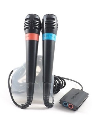 Original Sony PlayStation 2 Singstar Mikrofone inkl. USB-Converter PS2