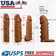 Penis-Extender-Male-Extension-Sleeve-Realistic-Penis-Sheath-Girth-Enhancer Men