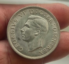 1941 King George VI  Half Crown Silver Coin