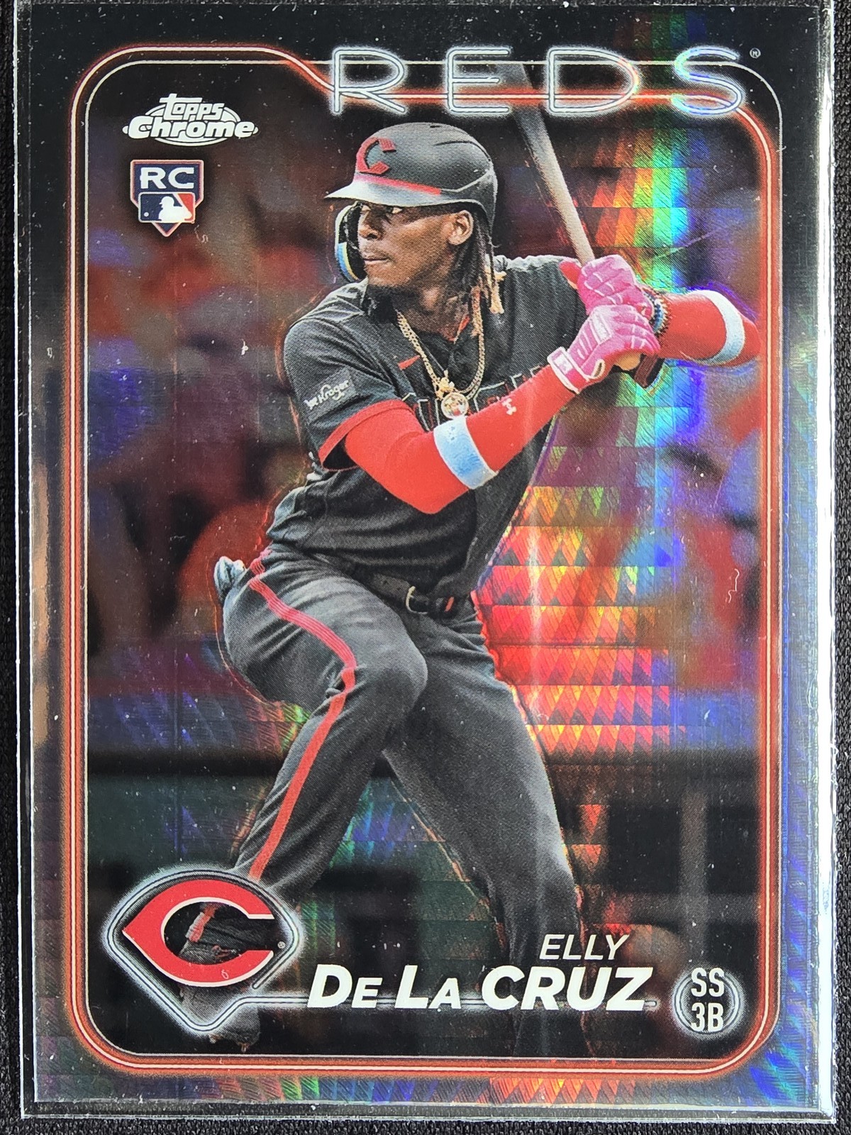2024 Topps Chrome #44 Elly De La Cruz Prism Refractors