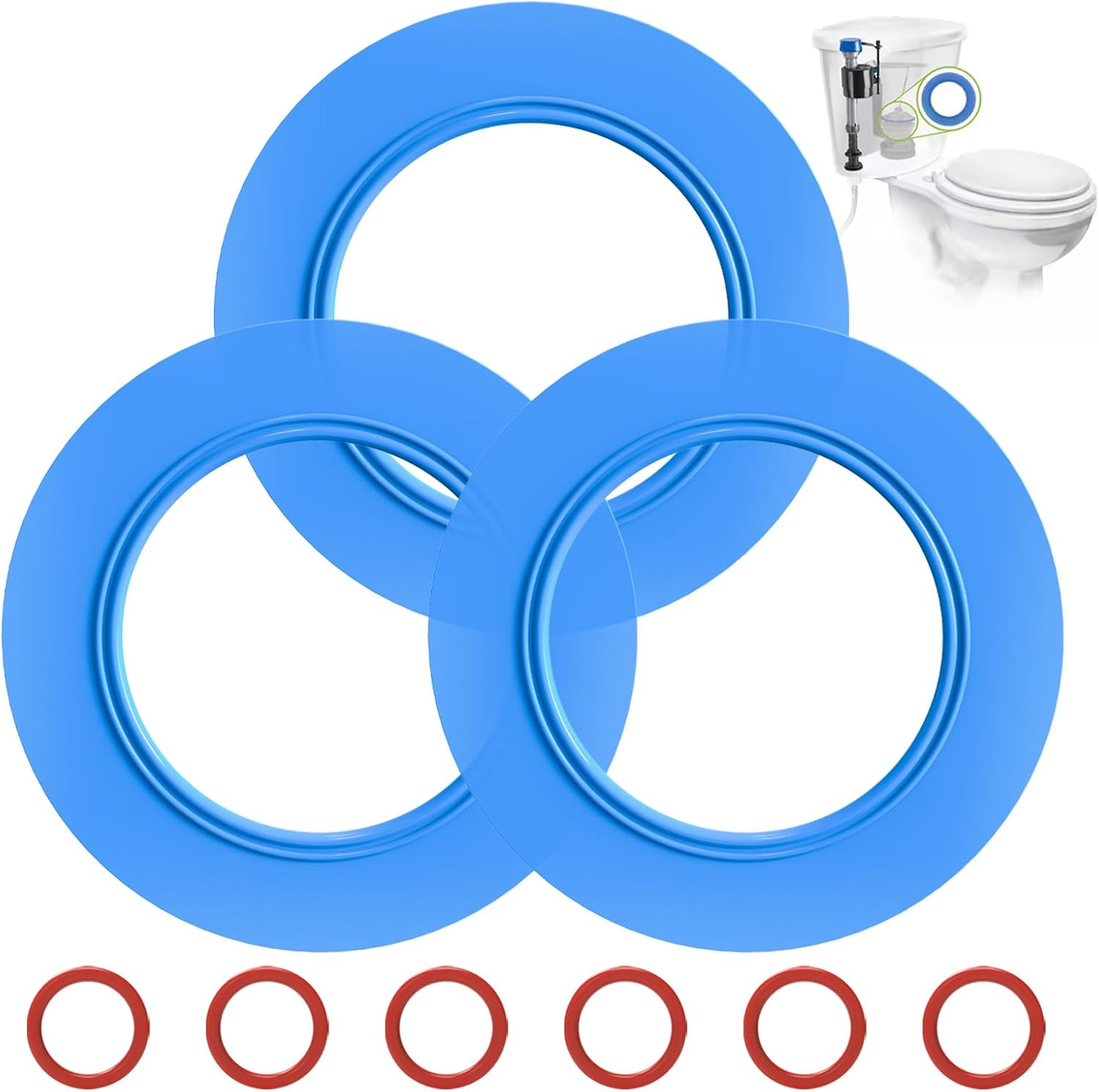 Flush Valve Seal for American Standard and Eljer Toilet, 3 Pack Toilet Parts