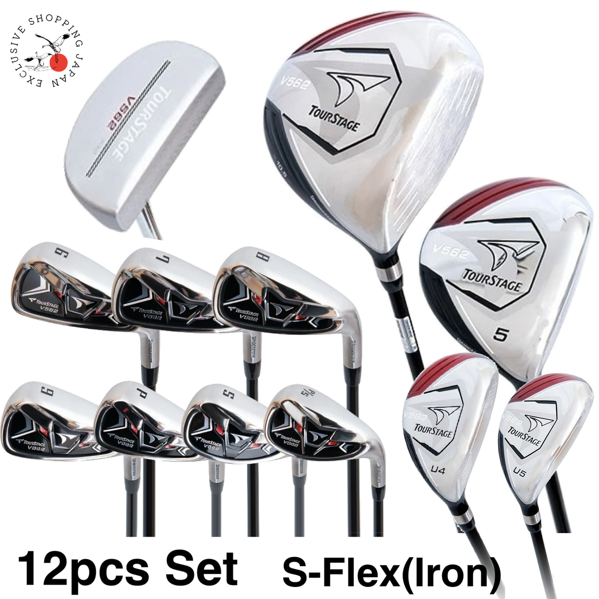 Bridgestone Tour Stage V562 Club Set Iron Wood 12pcs 1W/5W/4,5H/6