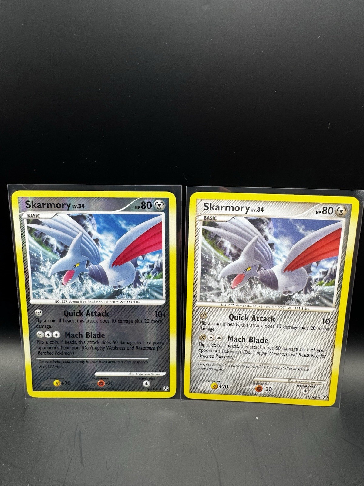 2008 Pokemon Skarmory(x2) 51/100 ReverseHolo Diamond & Pearl Stormfront(Vintage)