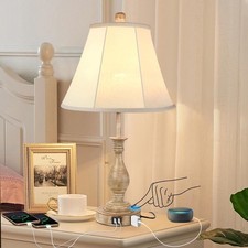 Lámpara de mesa de granja control táctil lámpara de mesa regulable de 3 vías mesita de noche moderna