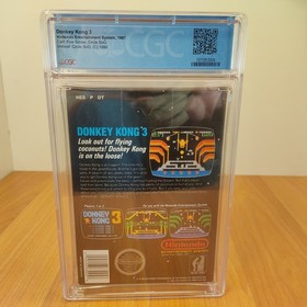 hangtab Donkey Kong 3 CIB CGC 9.2 w/ 9.6 cart rare nintendo nes VGC lot NOT wata