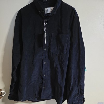 Men's Alpine Design Cord Shirt in Deep Navy Size Extra Large