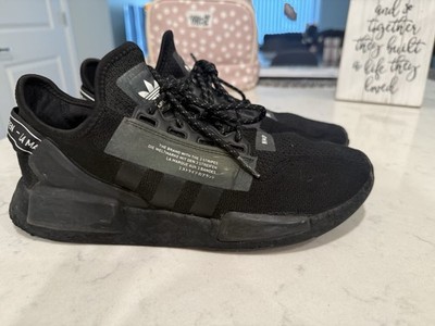 adidas NMD R1 V2 Core Black Iridescent Reflective Boost Low-Top Sneakers