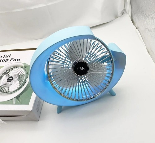 Fan LED Desk Portable USB 3 Speeds Rechargeable Cooler Cooling Silent Wireless - Picture 11 of 19