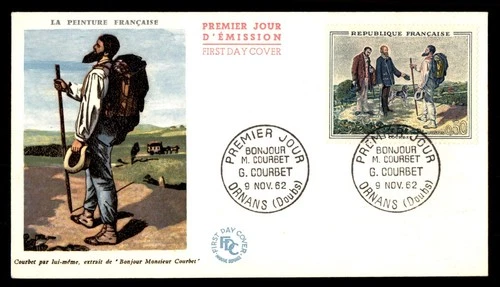 Mayfairstamps France FDC 1962 Painting Men Bonjour Monsieur Courbet First Day Co
