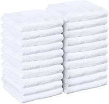 Salon Towels 100 Cotton Towel Pack Of 12 White Gym Spa Towel in 16x27 inches.