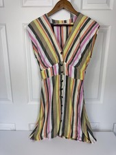 Women’s Ann  Taylor Loft Striped 100% Viscose Dress Size 2