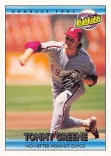 Tommy Greene 1992 Donruss 94 Philadelphia Phillies Baseball Card