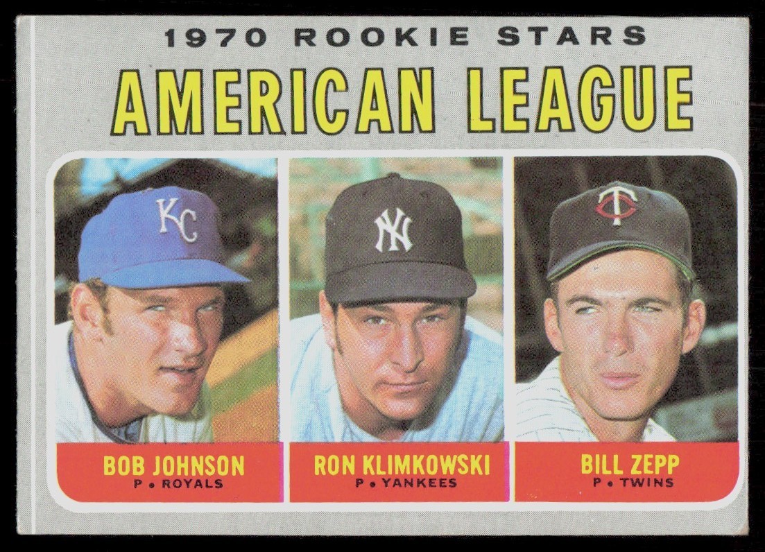 1970 Topps Bob Johnson/ Ron Klimkowski/Bill Zepp #702