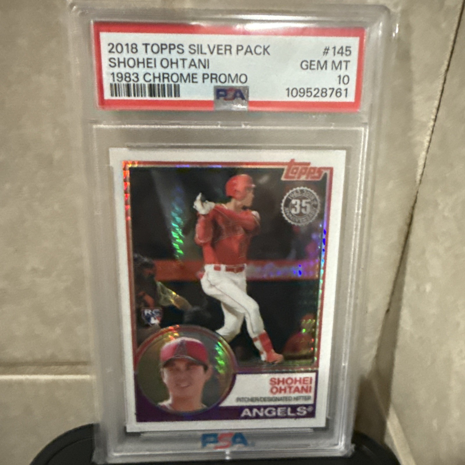 PSA 10 2018 Topps Silver Pack #145 Shohei Ohtani 1983 Chrome Promo RC Angels