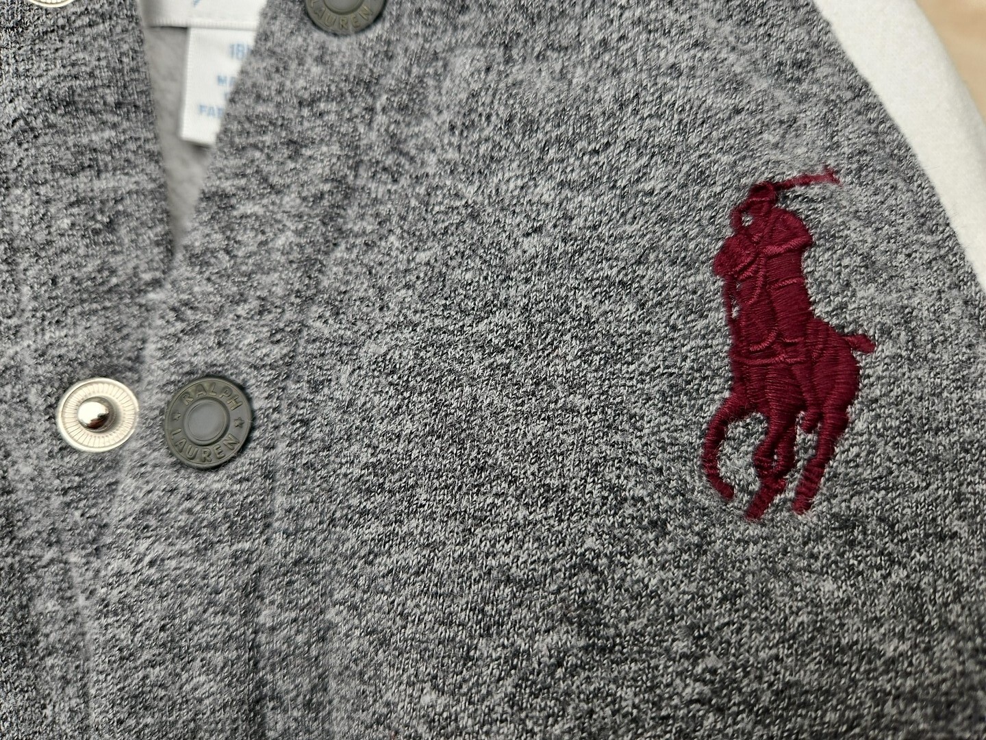 Ralph Lauren Polo Infants Age 18M Grey Mix Tracksuit Top & Bottom 1.5 Year Boys image 10